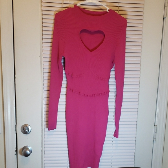 Heart For You Hot Pink Cutout Mini Dress – Chic & Bold Glam - Picture 3 of 13